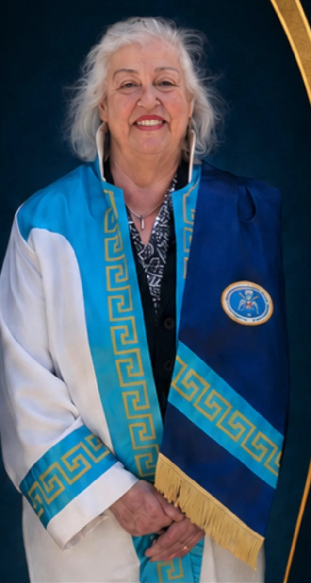 Portrait of Hülya Duranoğlu Erol in WTCA ceremonial attire